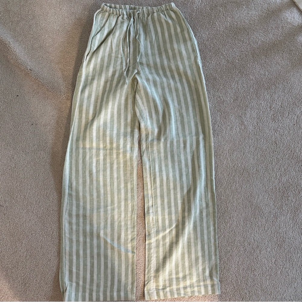 Cotton On Striped Linen Pants - Size 0